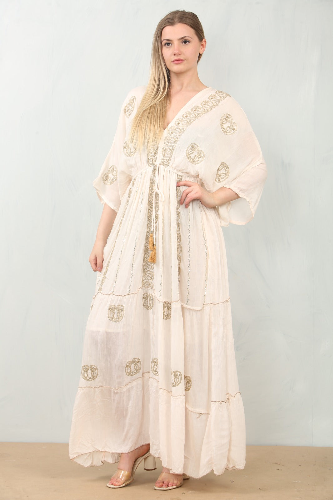 Imane pink print dress