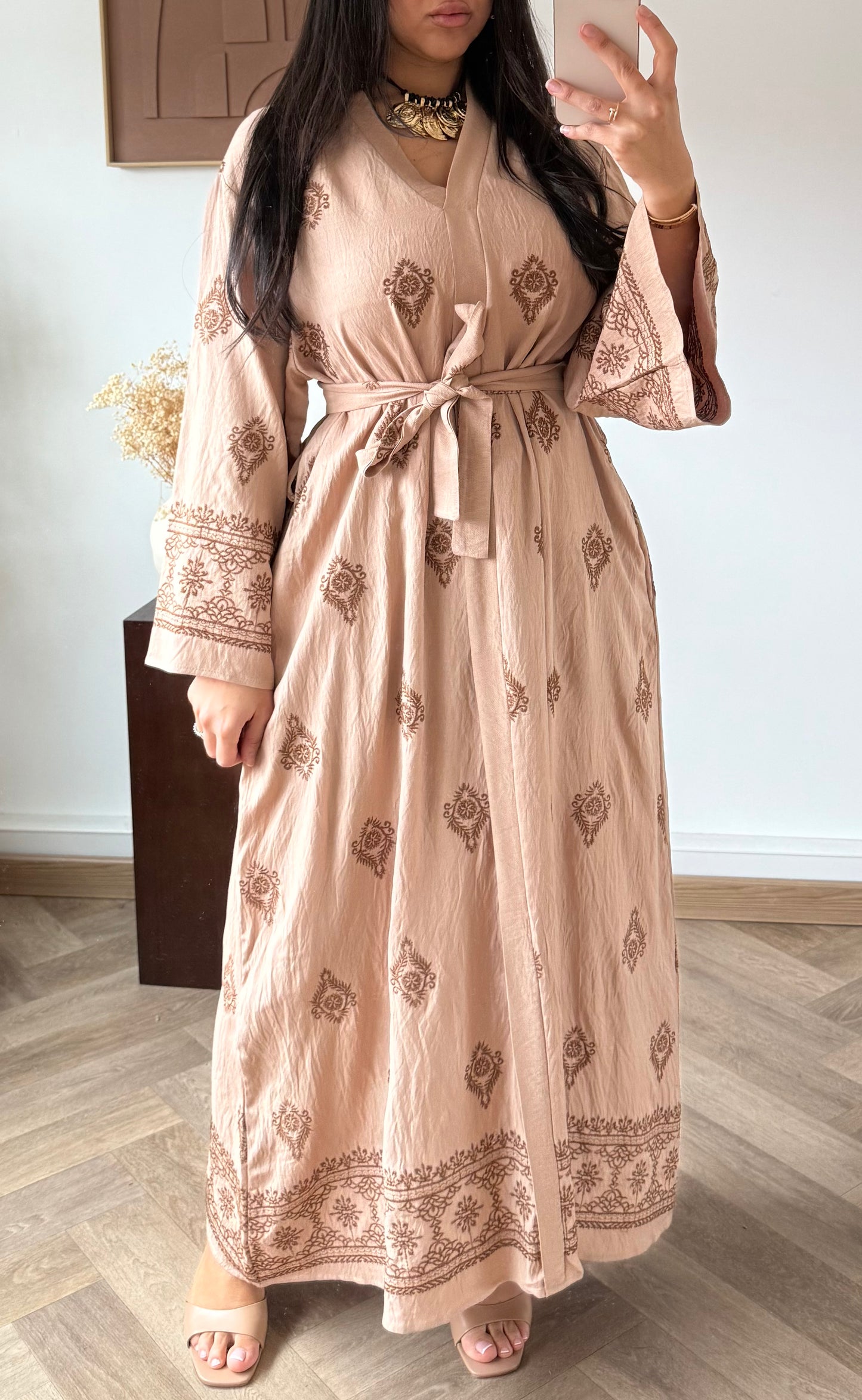 Sherine sand printed dress