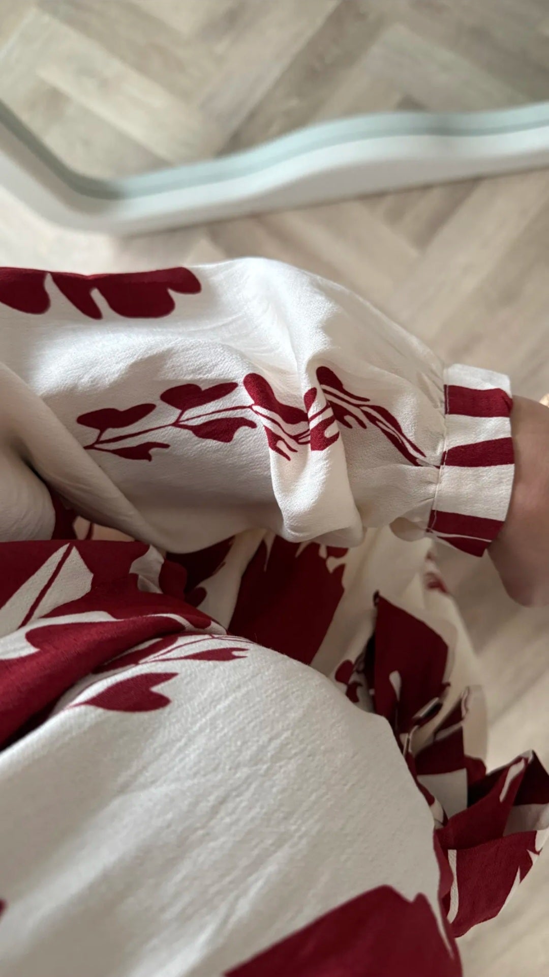 Wild bloom maroon floral dress