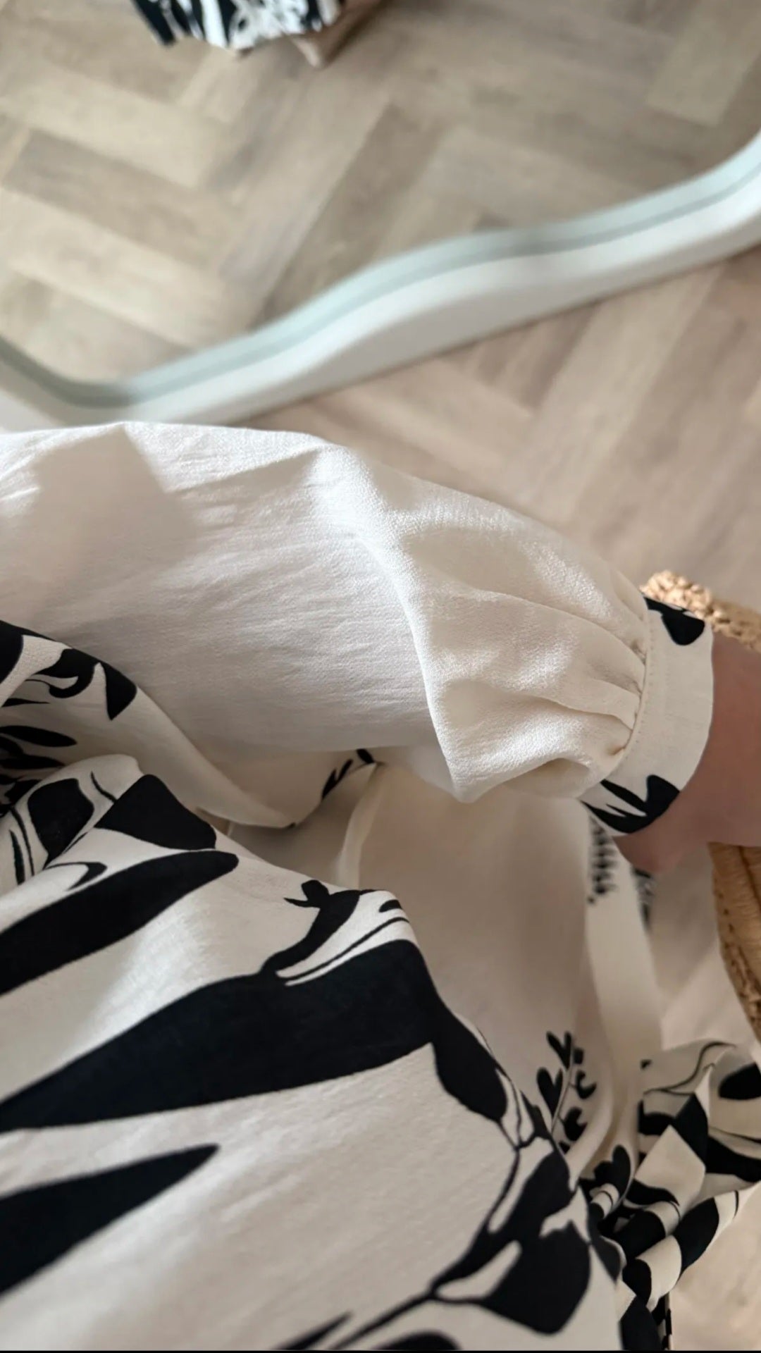 Wild bloom black floral print dress